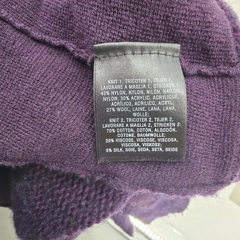 Anthropologie Angel of the North Cardigan Sweater Purple XS